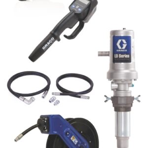 LD Series 3:1 Deluxe Tank Mount Oil Pump with SD™ Series 1/2 in. x 50 ft. Hose Reel Package - Preset Meter Type